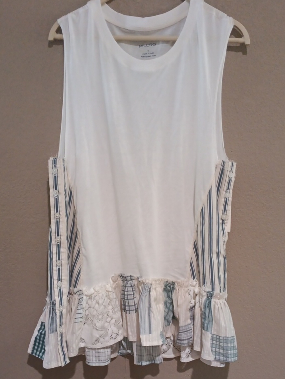 Pilcro Patchwork Tunic Tank